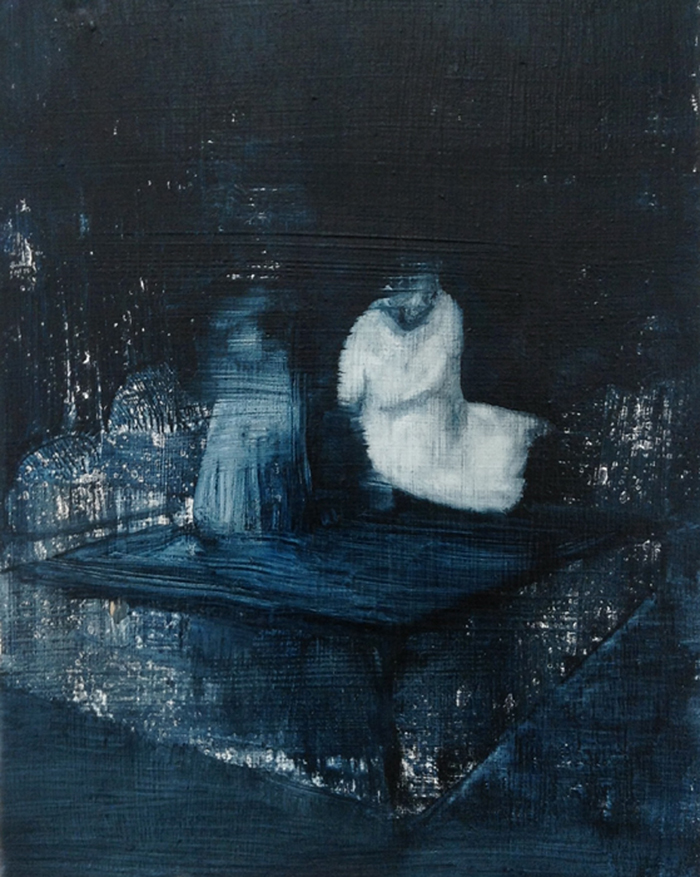 4. Pool, oil on wood panel, 10in x 8in, 2013